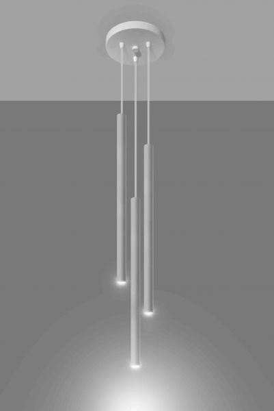 Riippuvalaisin PASTELO 3P valkoinen