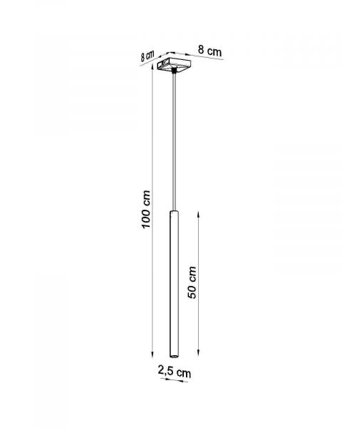 Riippuvalaisin PASTELO 1 musta