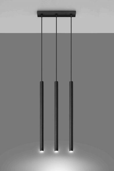 Riippuvalaisin PASTELO 3 musta
