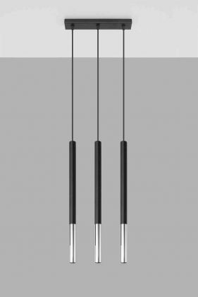 Riippuvalaisin MOZAICA 3L musta/kromi