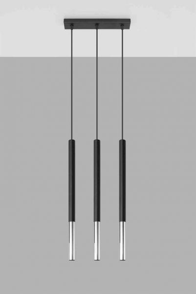 Riippuvalaisin MOZAICA 3L musta/kromi