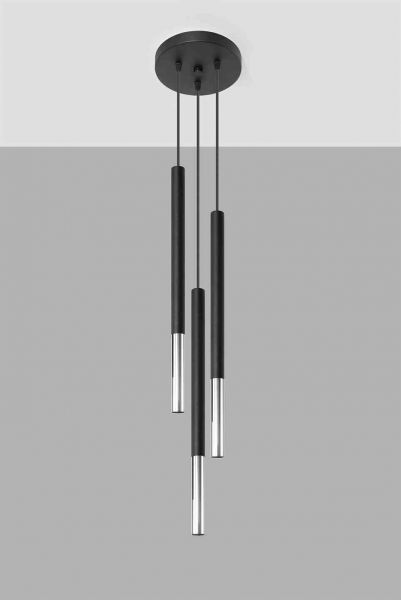 Riippuvalaisin MOZAICA 3P musta/kromi