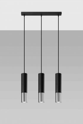 Riippuvalaisin LOOPEZ 3L musta/kromi