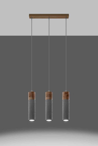 Riippuvalaisin ZANE 3 harmaa