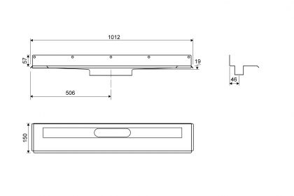 LATTIAKAIVOKALUSTE SEINÄ UNIDRAIN 1004 900 MM TAKASEINÄ