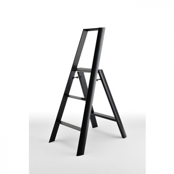 Lucano 3-step ladder BLACK