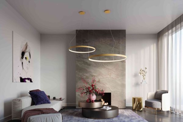 Kattokruunu RIO 110 kultainen LED 3000K