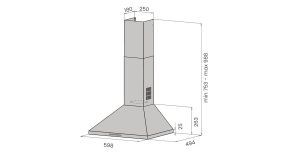 Liesikupu Savo dm Tupa 60cm mattamusta