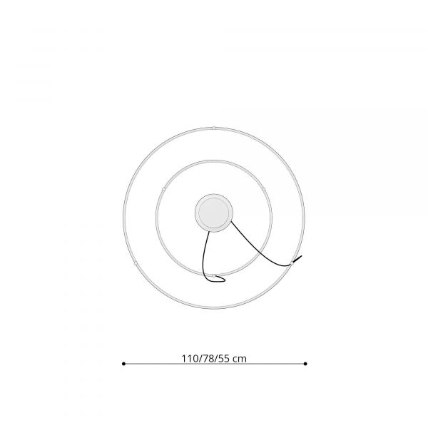 Kattokruunu RIO 2 55/78 kultainen LED 4000K