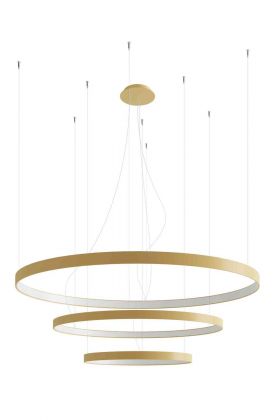 Kattokruunu RIO 3 55/78/110 kultainen LED 4000K