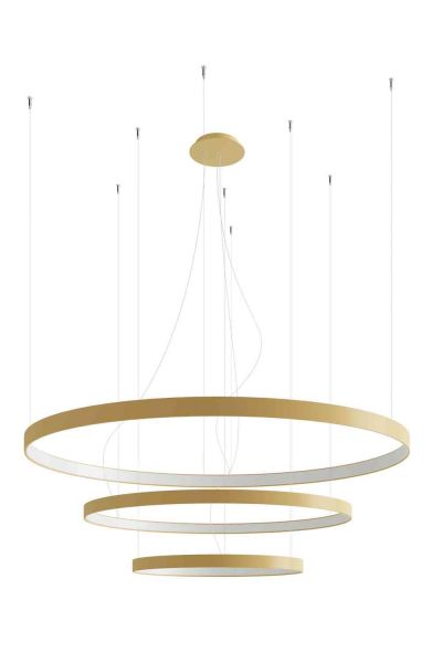 Kattokruunu RIO 3 55/78/110 kultainen LED 4000K