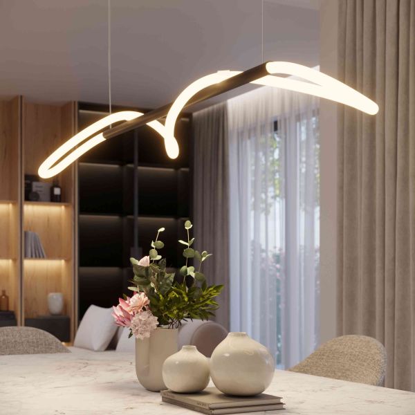 Seinävalaisin GALAKSE musta LED 2700-6500K