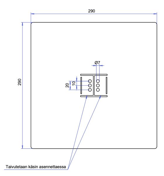 Postilaatikkoteline paketti PP-tuote 1-postilaatikolle -2kpl tolppaa