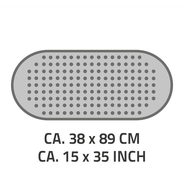 Suihkumatto liukumaton Ridder 38x89 cm, valkoinen