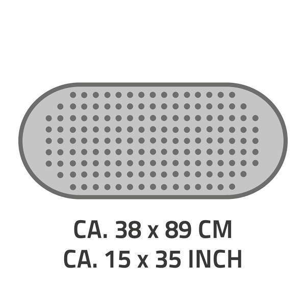 Suihkumatto liukumaton Ridder 38x89 cm, harmaa