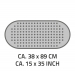 Suihkumatto liukumaton Ridder 38x89 cm, harmaa