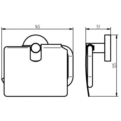 Haceka toilet roll holder with lid, KOSMOS 