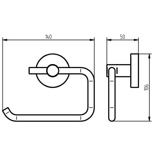 Haceka toilet roll holder KOSMOS brushed