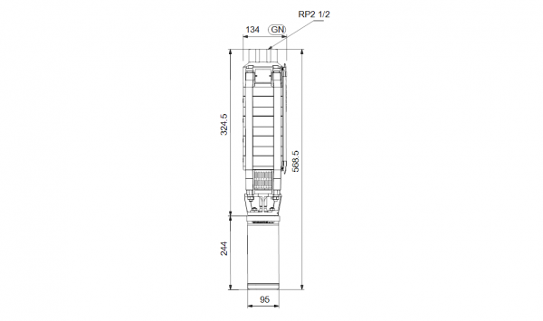 VESIRENGASPUMPPU NOCCHI MULTI EVO-A 5-50 M