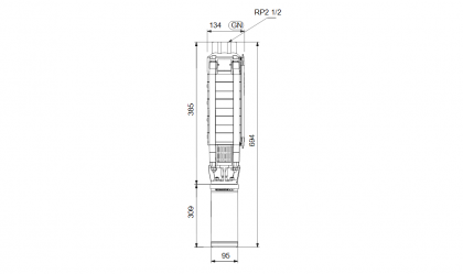 VESIRENGASPUMPPU NOCCHI MULTI EVO-A 5-50 T