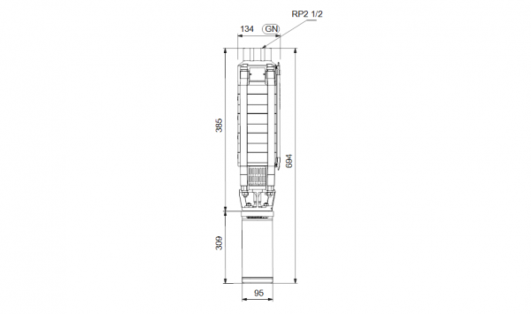 VESIRENGASPUMPPU NOCCHI MULTI EVO-A 5-50 T