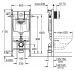 SEINÄ-WC ASENNUSTELINE GROHE RAPID SL, 3-in-1