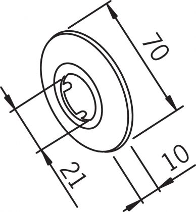 PEITELAIPPA ORAS 1/2-70 MM KORK. 10 MM 121787