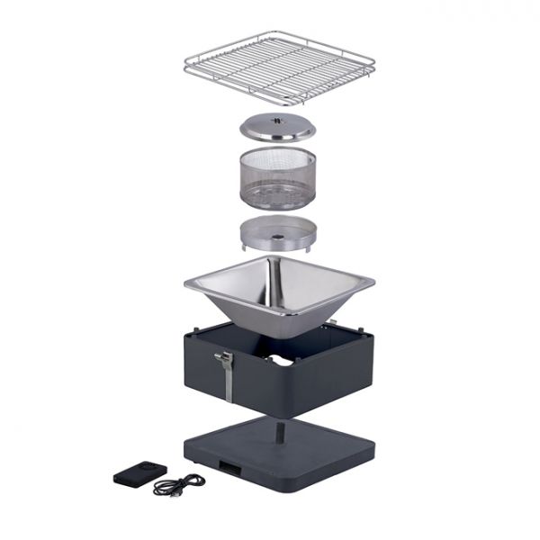 Barbeque grill Teide, smokeless, table model, colour options