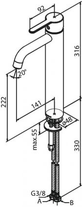 Pesuallashana bide Damixa Silhouet 74013.79 harjattu messinki koko L