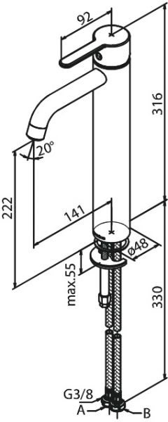Pesuallashana bide Damixa Silhouet 74013.79 harjattu messinki koko L