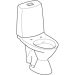Wc-istuin Ido Glow 63 38563-01 poistoputk. oikea 2-H