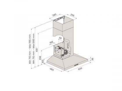Liesikupu Savo dCH-m5306-B 60cm musta
