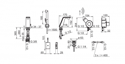 Pesuallashana Oras 8712F Alessi Sense bidevarustein