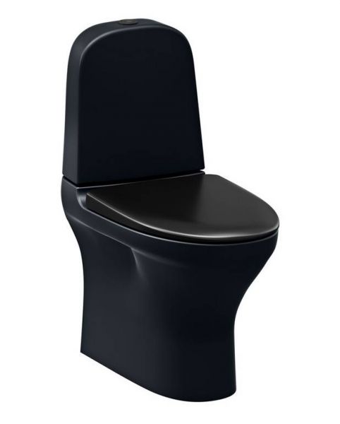 WC-istuin Gustavsberg Estetic 8300 - S/P-piilolukko, Hygienic Flush, musta C+