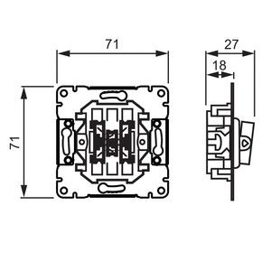 KYTKIN IMPRESSIVO 1+1+1/16AX/250V/IP20 URJ 0X