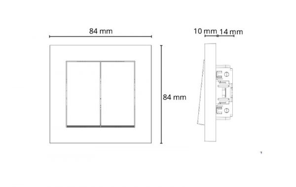 KYTKIN INSTALL 6+6/16A/250V/IP21 UKJ 0X MUS