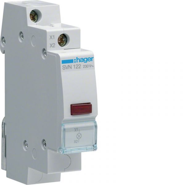 MERKKIVALOKALUSTE LED HAGER SVN122 PUN 230VAC