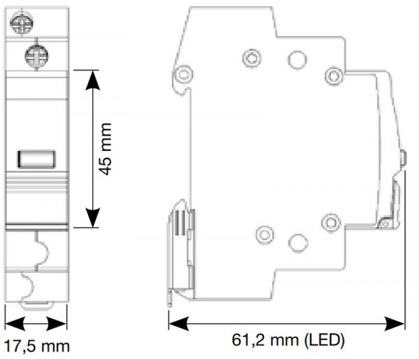 MERKKIVALOKALUSTE LED HAGER SVN122 PUN 230VAC