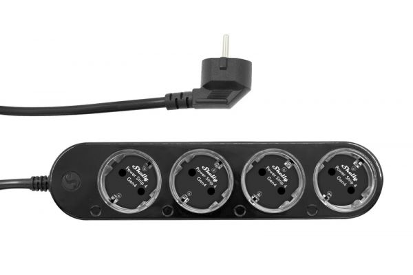ÄLYPISTORASIA SHELLY SHELLY POWER STRIP GEN4 BLACK