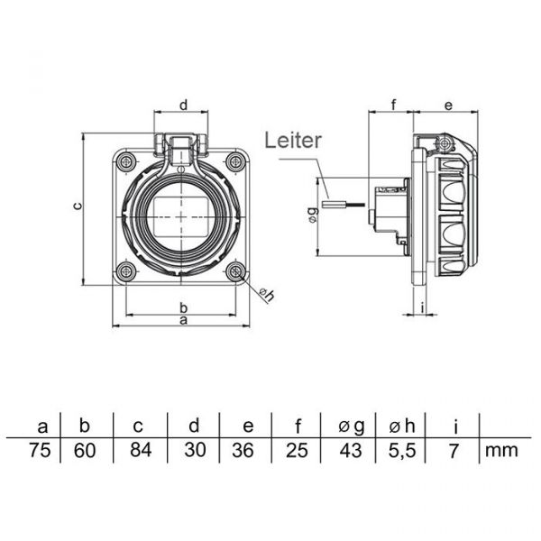 KOJEPISTORASIA PCE 20352-B SCHUKO 16A 250V IP68