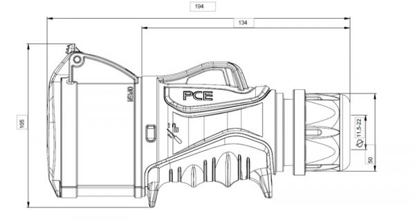 JATKOPISTORASIA PCE 2253-6TT 32A 5N 400V 6H IP44