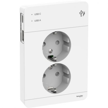 PISTORASIA + USB EXXACT 2-PR + 2X USB LAT. A+C 3A VAL