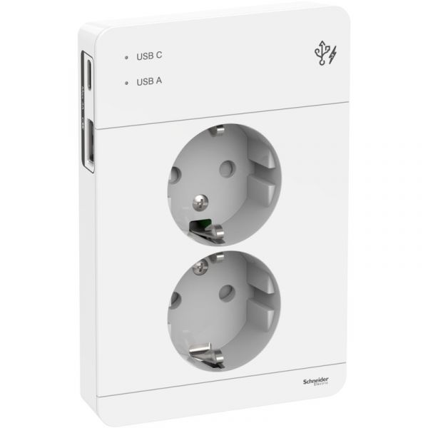 PISTORASIA + USB EXXACT 2-PR + 2X USB LAT. A+C 3A VAL