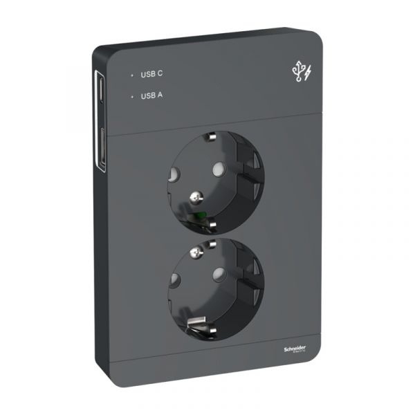 PISTORASIA + USB EXXACT 2-PR + 2X USB LAT. A+C 3A ANT