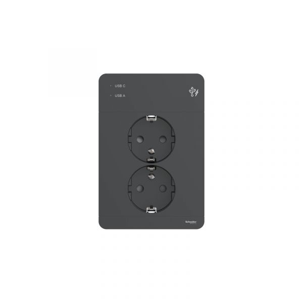 PISTORASIA + USB EXXACT 2-PR + 2X USB LAT. A+C 3A ANT