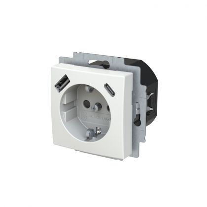 PISTORASIA + USB SAGA 1S/16A/IP21 UKJ 0X USB A+C VAL