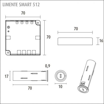 LIIKETUNNISTIN LIMENTE SMART 512 1XIR-TUNNISTIN