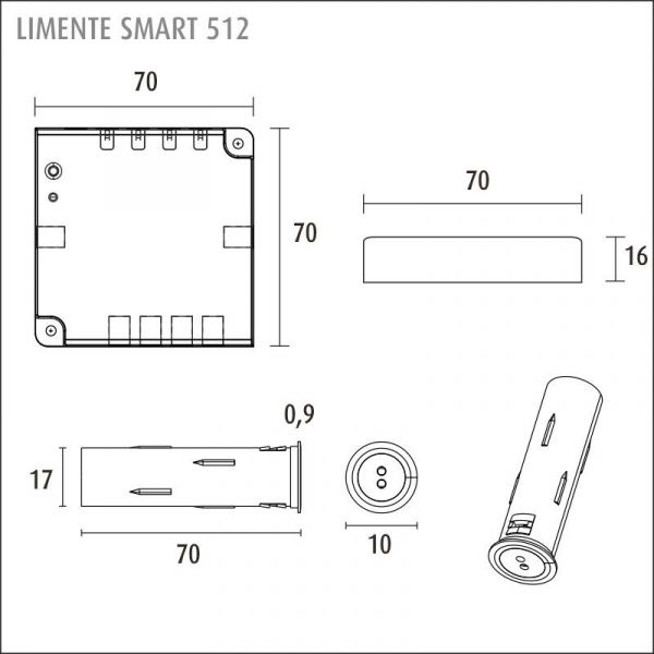LIIKETUNNISTIN LIMENTE SMART 512 1XIR-TUNNISTIN