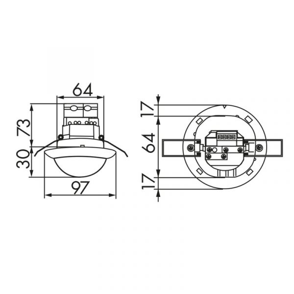 LÄSNÄOLOTUNNISTIN LUXOMAT PD4-M-1C-C-FP