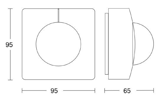 LIIKETUNNISTIN MX HIGHBAY IS3360 MX SQ AP DALI2 360 IP54